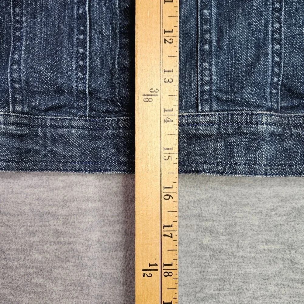 Hanna Andersson Girls Denim Jacket Size 5 110cm Cherry Cupcake Patch